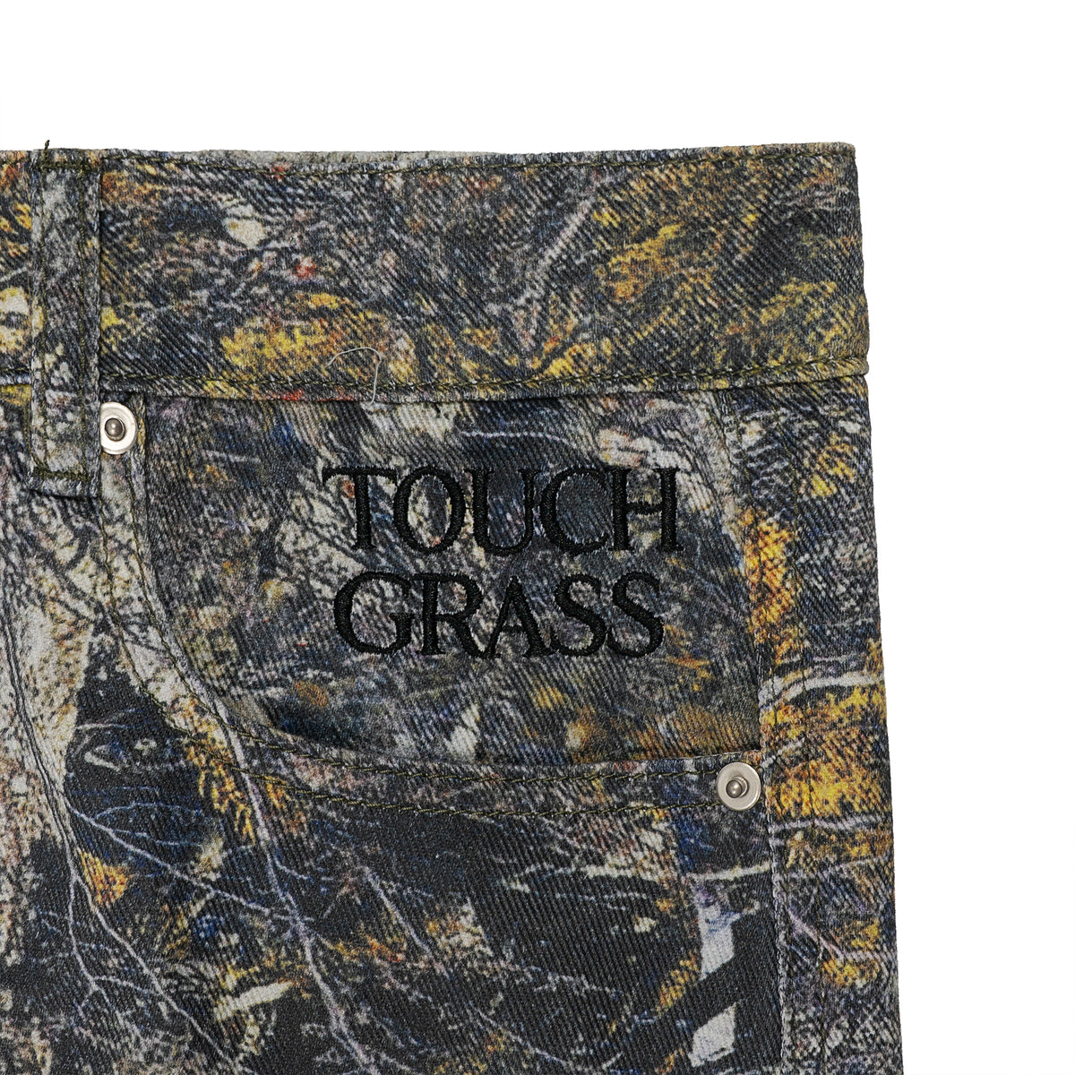 Moonless X Cabin Boys Touch Grass Baggy Camo Jeans