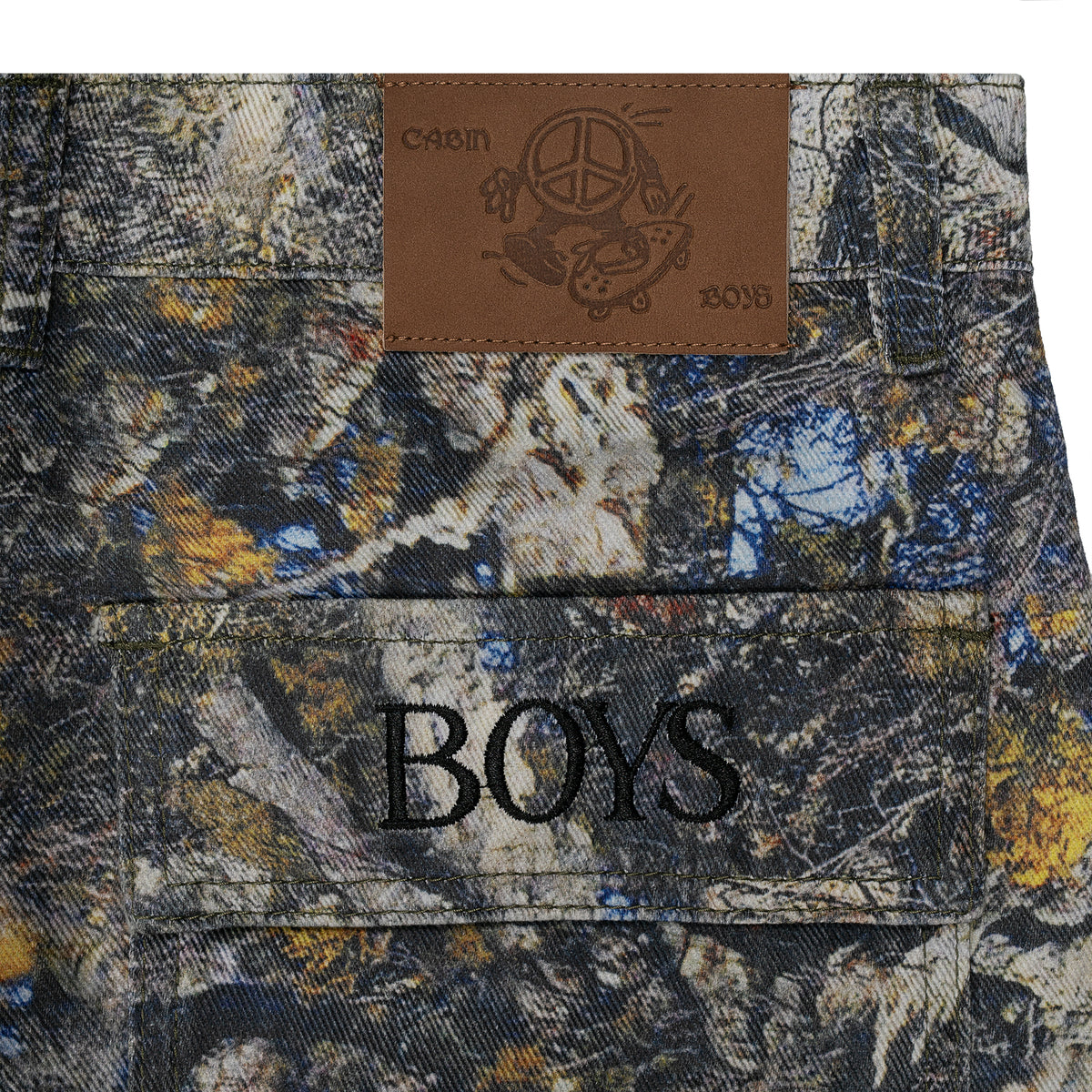Moonless X Cabin Boys Touch Grass Baggy Camo Jeans