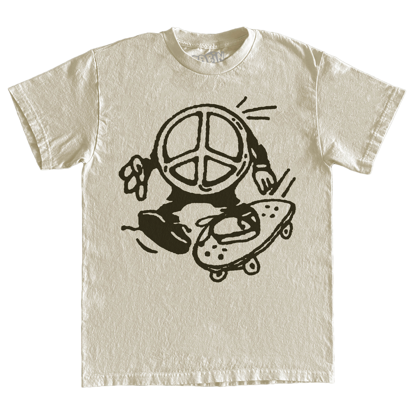 Peace Out Tee - Cream