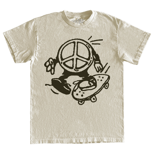 Peace Out Tee - Cream