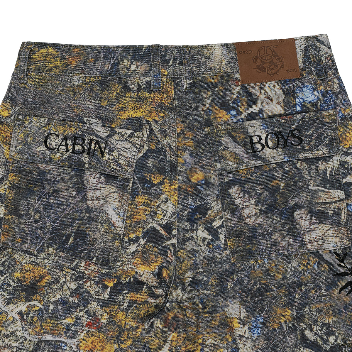 Moonless X Cabin Boys Touch Grass Baggy Camo Jeans