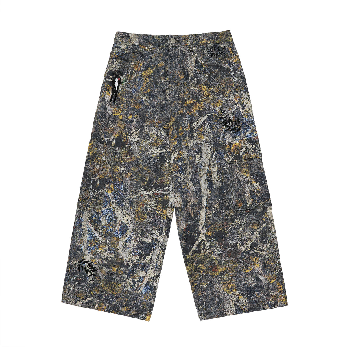 Moonless X Cabin Boys Touch Grass Baggy Camo Jeans